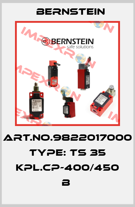Art.No.9822017000 Type: TS 35 KPL.CP-400/450         B  Bernstein