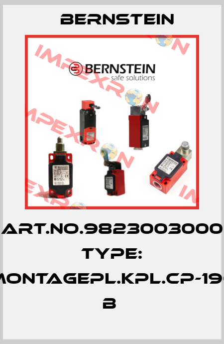 Art.No.9823003000 Type: MONTAGEPL.KPL.CP-190         B  Bernstein