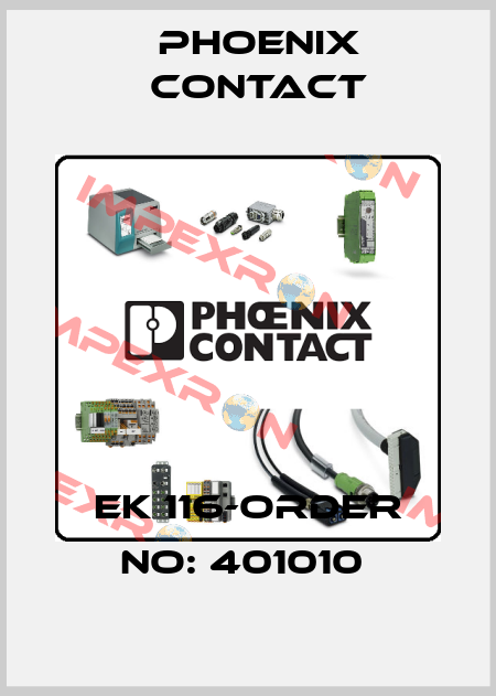 EK 116-ORDER NO: 401010  Phoenix Contact