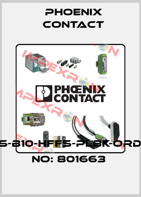 CES-B10-HFFS-PLBK-ORDER NO: 801663  Phoenix Contact