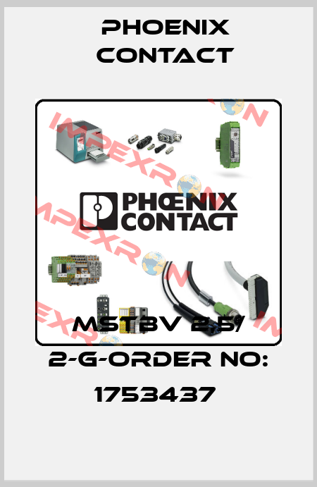 MSTBV 2,5/ 2-G-ORDER NO: 1753437  Phoenix Contact