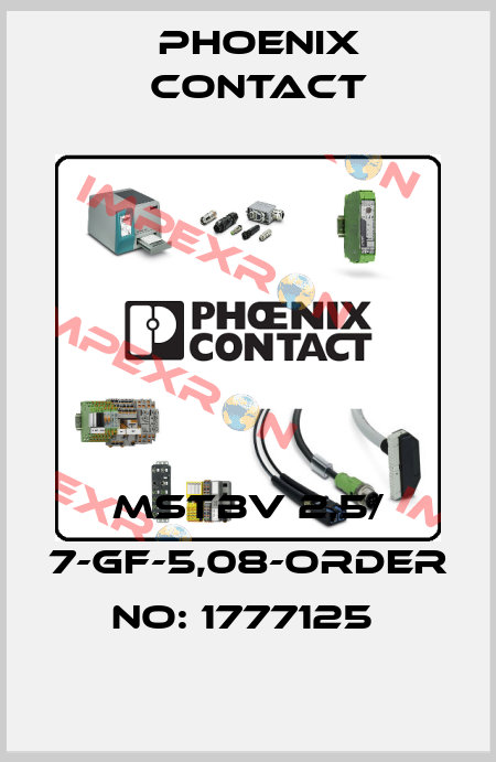 MSTBV 2,5/ 7-GF-5,08-ORDER NO: 1777125  Phoenix Contact