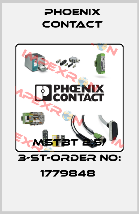 MSTBT 2,5/ 3-ST-ORDER NO: 1779848  Phoenix Contact