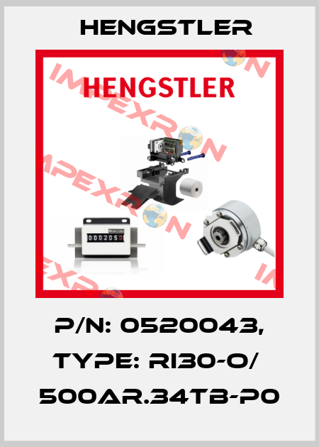p/n: 0520043, Type: RI30-O/  500AR.34TB-P0 Hengstler