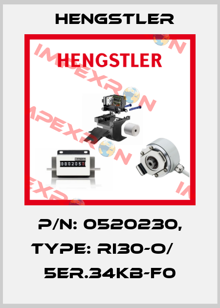 p/n: 0520230, Type: RI30-O/    5ER.34KB-F0 Hengstler