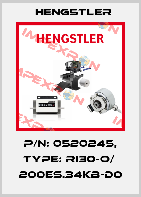 p/n: 0520245, Type: RI30-O/  200ES.34KB-D0 Hengstler