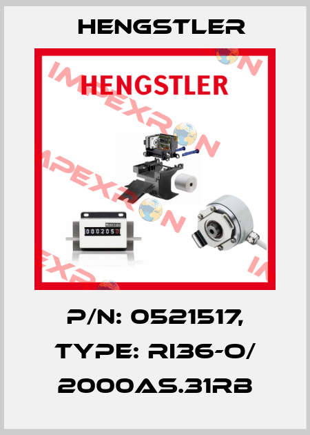 p/n: 0521517, Type: RI36-O/ 2000AS.31RB Hengstler