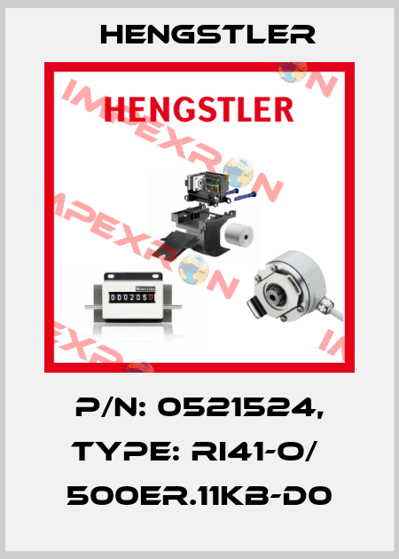 p/n: 0521524, Type: RI41-O/  500ER.11KB-D0 Hengstler