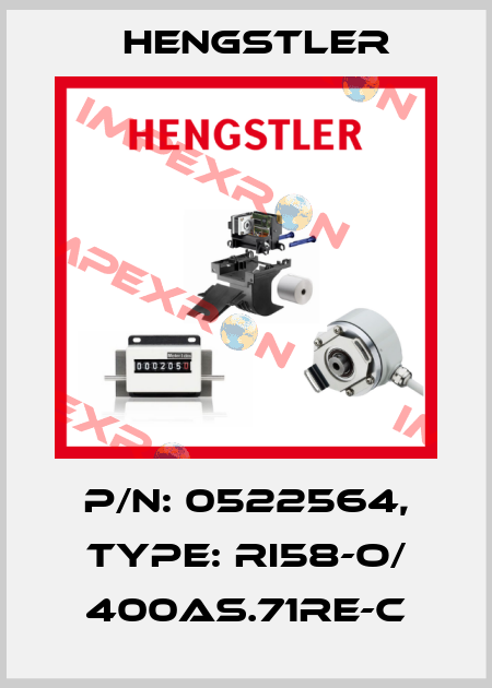 p/n: 0522564, Type: RI58-O/ 400AS.71RE-C Hengstler