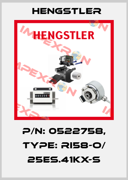 p/n: 0522758, Type: RI58-O/ 25ES.41KX-S Hengstler