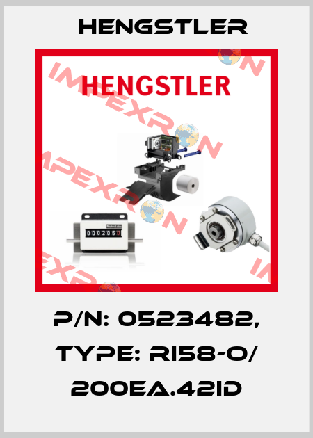 p/n: 0523482, Type: RI58-O/ 200EA.42ID Hengstler
