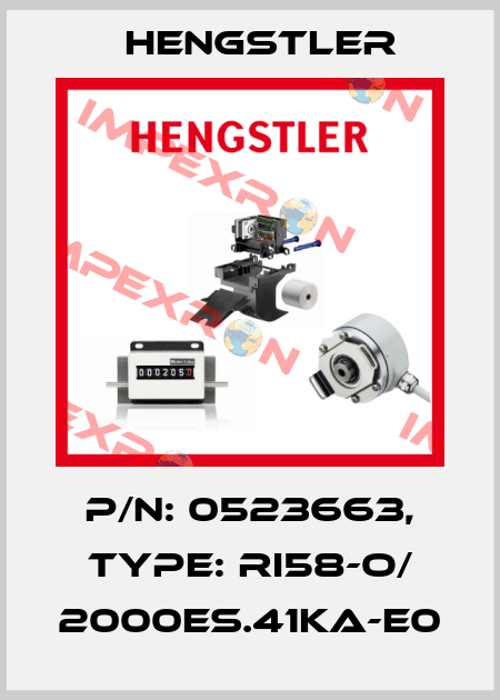 p/n: 0523663, Type: RI58-O/ 2000ES.41KA-E0 Hengstler