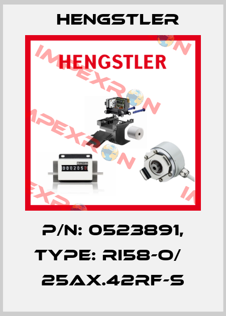 p/n: 0523891, Type: RI58-O/   25AX.42RF-S Hengstler