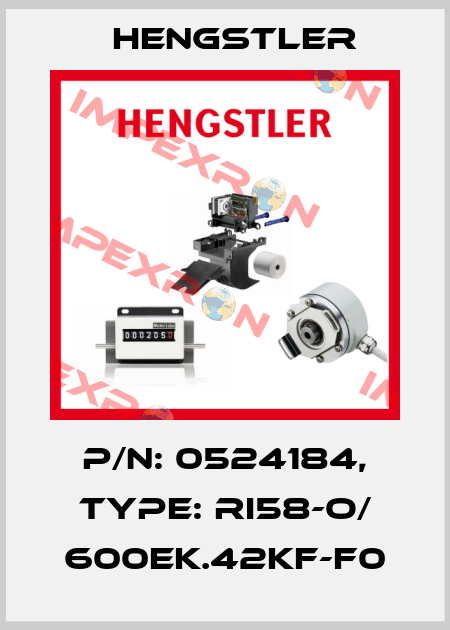 p/n: 0524184, Type: RI58-O/ 600EK.42KF-F0 Hengstler
