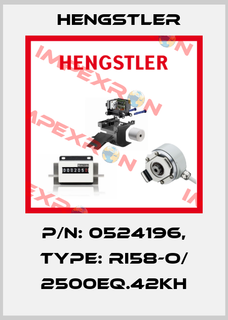 p/n: 0524196, Type: RI58-O/ 2500EQ.42KH Hengstler