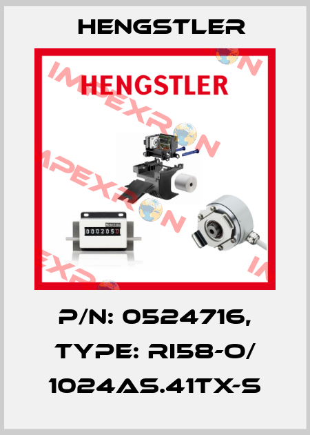 p/n: 0524716, Type: RI58-O/ 1024AS.41TX-S Hengstler