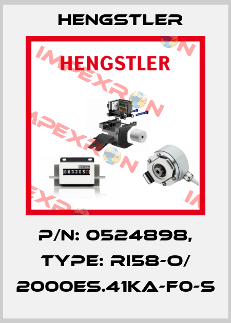 p/n: 0524898, Type: RI58-O/ 2000ES.41KA-F0-S Hengstler