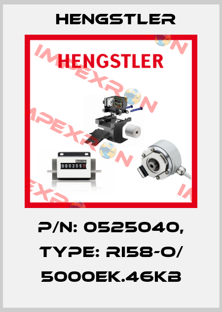 p/n: 0525040, Type: RI58-O/ 5000EK.46KB Hengstler