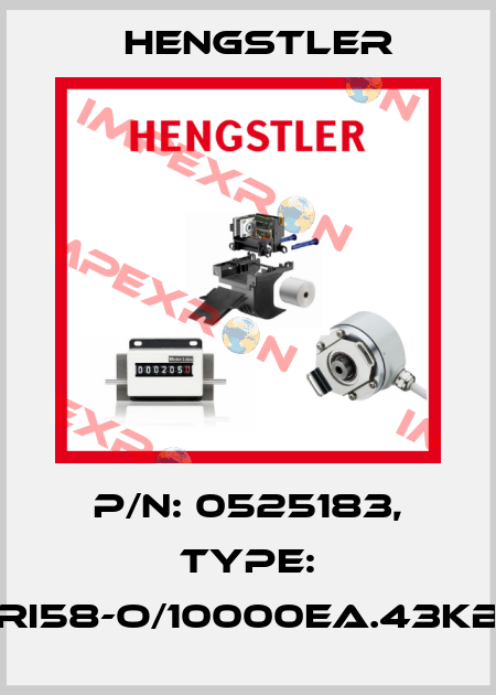 p/n: 0525183, Type: RI58-O/10000EA.43KB Hengstler