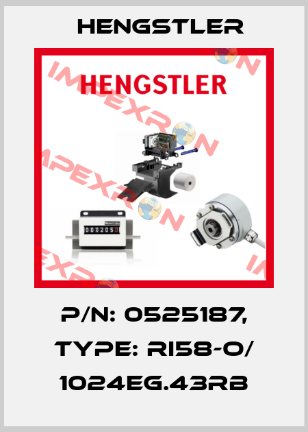 p/n: 0525187, Type: RI58-O/ 1024EG.43RB Hengstler
