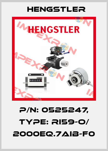 p/n: 0525247, Type: RI59-O/ 2000EQ.7AIB-F0 Hengstler
