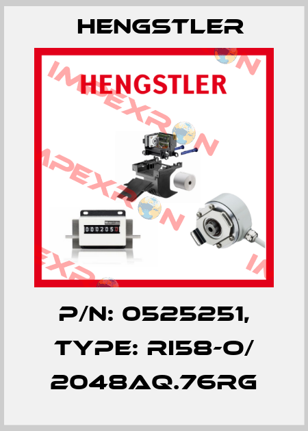 p/n: 0525251, Type: RI58-O/ 2048AQ.76RG Hengstler