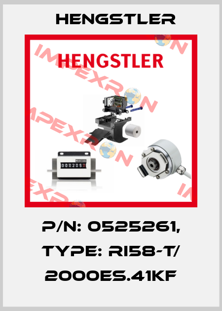 p/n: 0525261, Type: RI58-T/ 2000ES.41KF Hengstler
