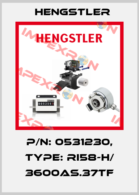 p/n: 0531230, Type: RI58-H/ 3600AS.37TF Hengstler