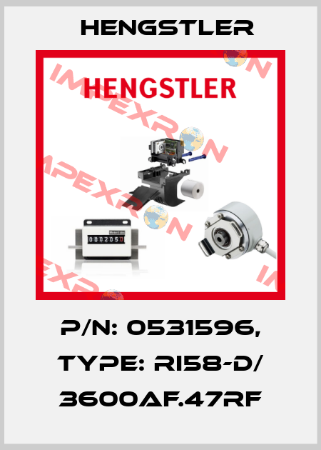 p/n: 0531596, Type: RI58-D/ 3600AF.47RF Hengstler