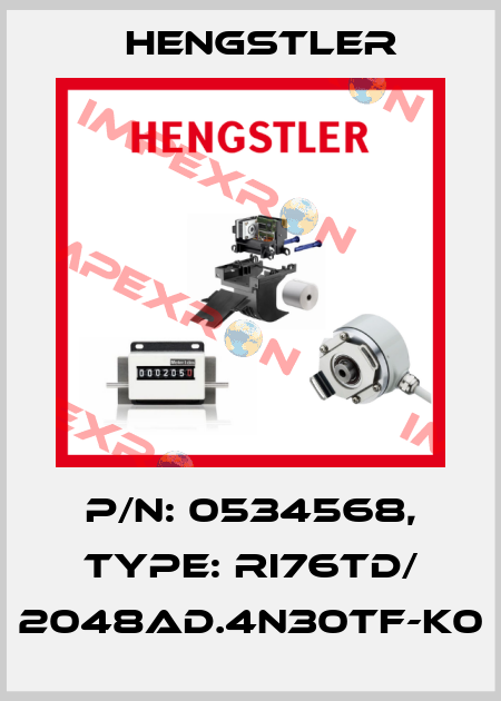 p/n: 0534568, Type: RI76TD/ 2048AD.4N30TF-K0 Hengstler