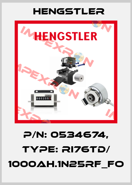 p/n: 0534674, Type: RI76TD/ 1000AH.1N25RF_FO Hengstler
