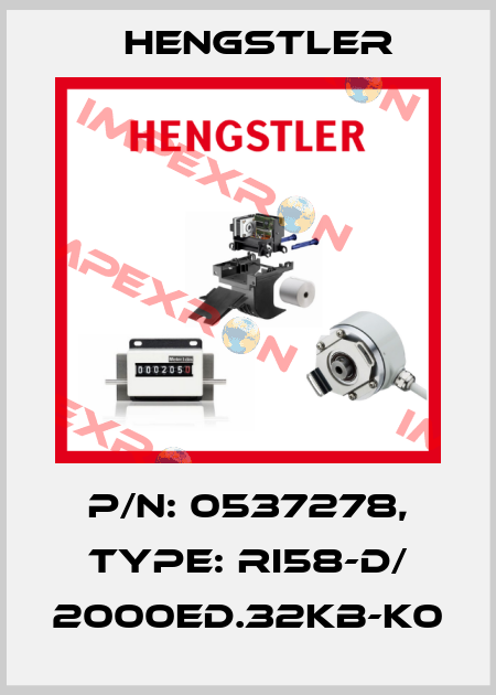 p/n: 0537278, Type: RI58-D/ 2000ED.32KB-K0 Hengstler