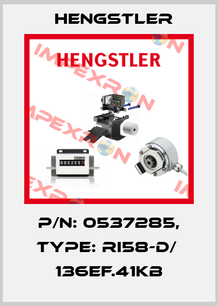 p/n: 0537285, Type: RI58-D/  136EF.41KB Hengstler