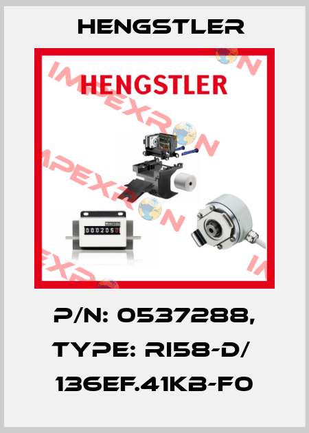 p/n: 0537288, Type: RI58-D/  136EF.41KB-F0 Hengstler
