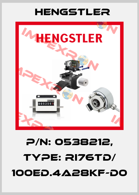 p/n: 0538212, Type: RI76TD/ 100ED.4A28KF-D0 Hengstler