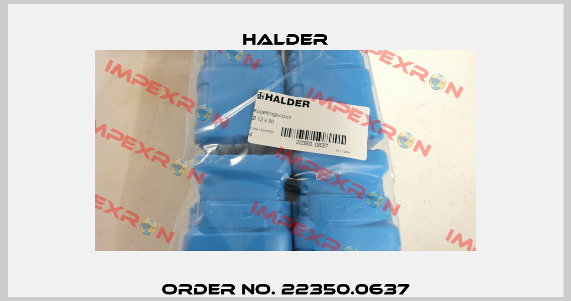 Order No. 22350.0637 Halder