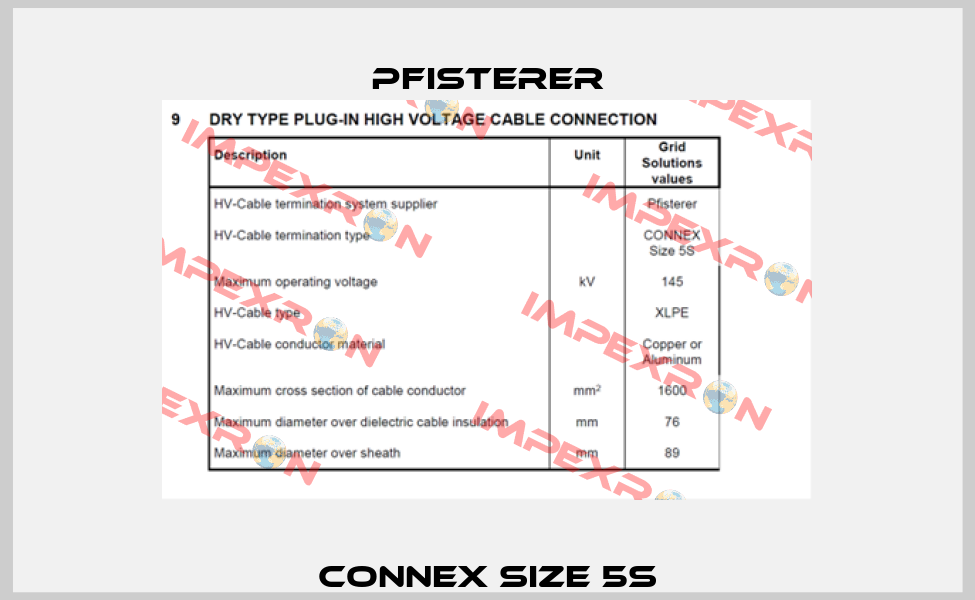 CONNEX Size 5S Pfisterer