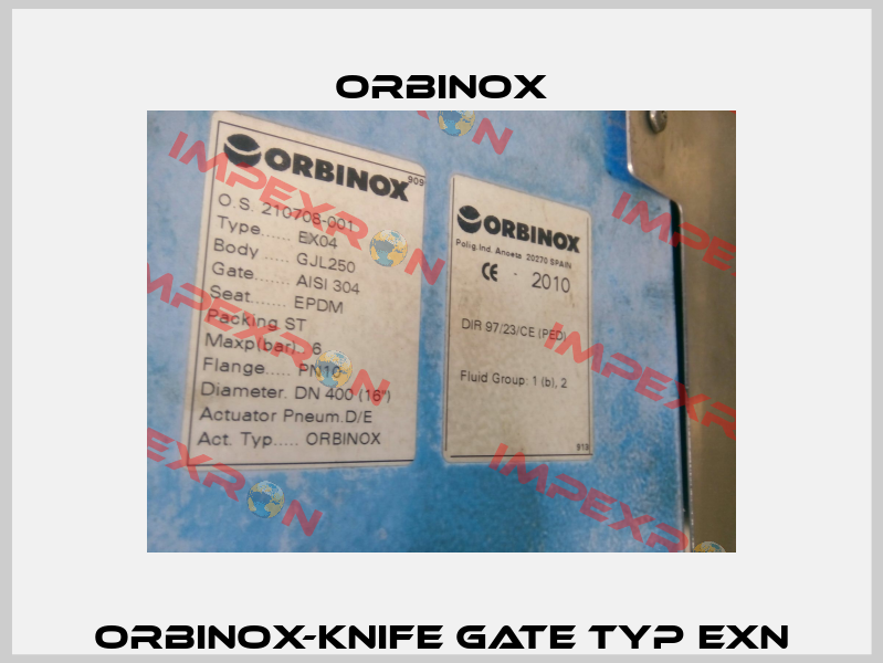 ORBINOX-Knife Gate Typ EXN Orbinox