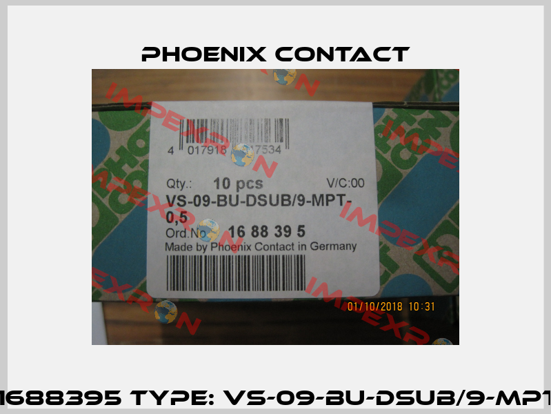 P/N: 1688395 Type: VS-09-BU-DSUB/9-MPT-0,5  Phoenix Contact
