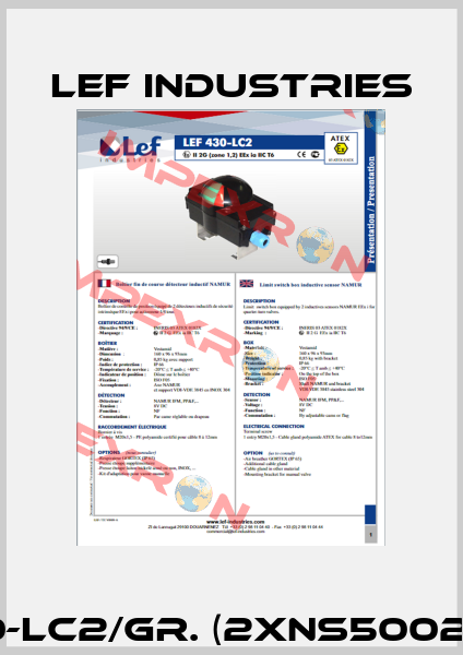 LEF 430-LC2/GR. (2xNS5002) 1PE 2G Lef Industries