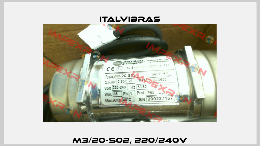 M3/20-S02, 220/240V Italvibras