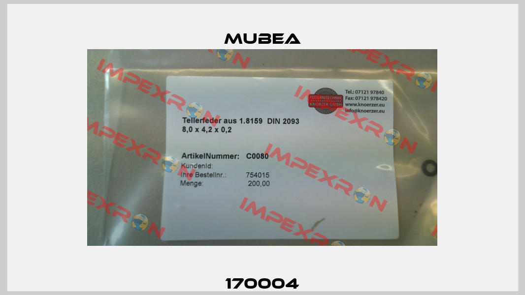 170004 Mubea