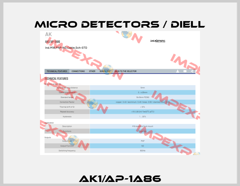 AK1/AP-1A86 Micro Detectors / Diell